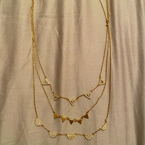 Gold reversible Stella and dot layered necklace